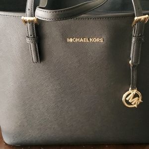 Michael Kors black carryall tote
